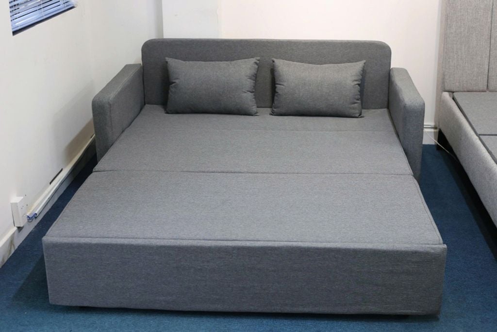 Sofa giường thông minh SmartFurni SMF12 Vải Lanh Canvas -  Xám nhạt_thumbnail_5