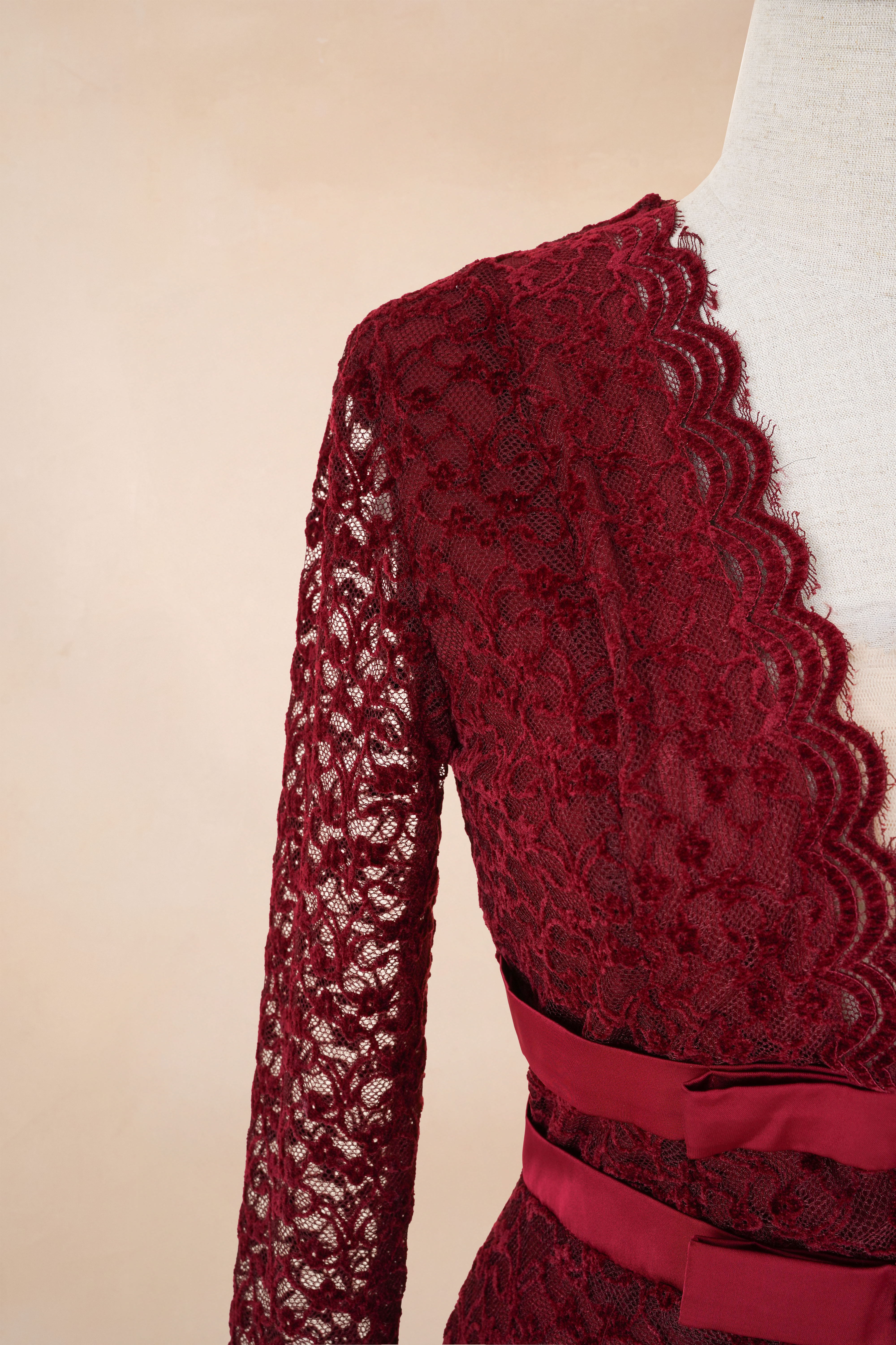 Áo Cổ V Nơ Eo Tay Dài_thumbnail_3