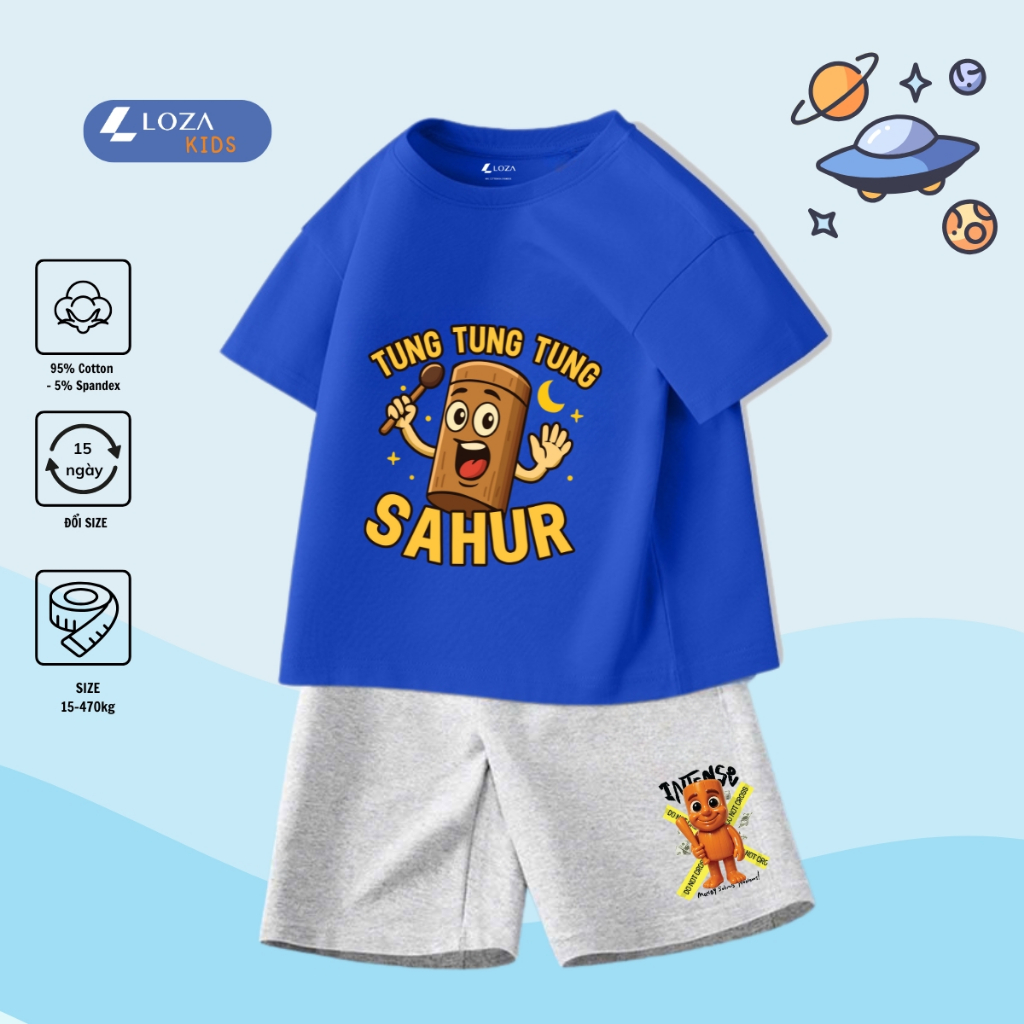 Bộ đồ bé trai in hình 'Tung tung tung sahur' - Loza Kids SB413_thumbnail_6