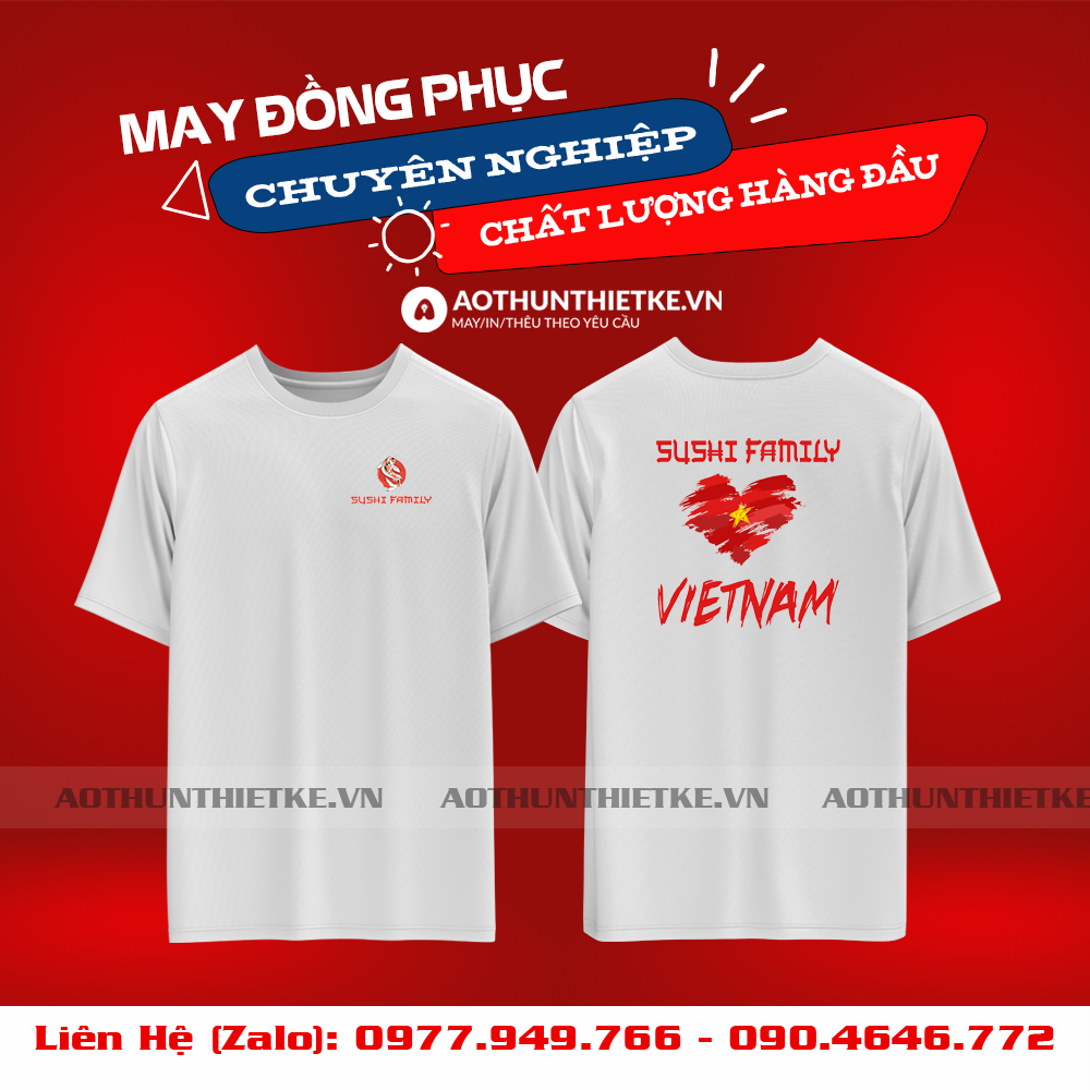 Áo Đồng Phục Nhà Hàng Sushi Family
