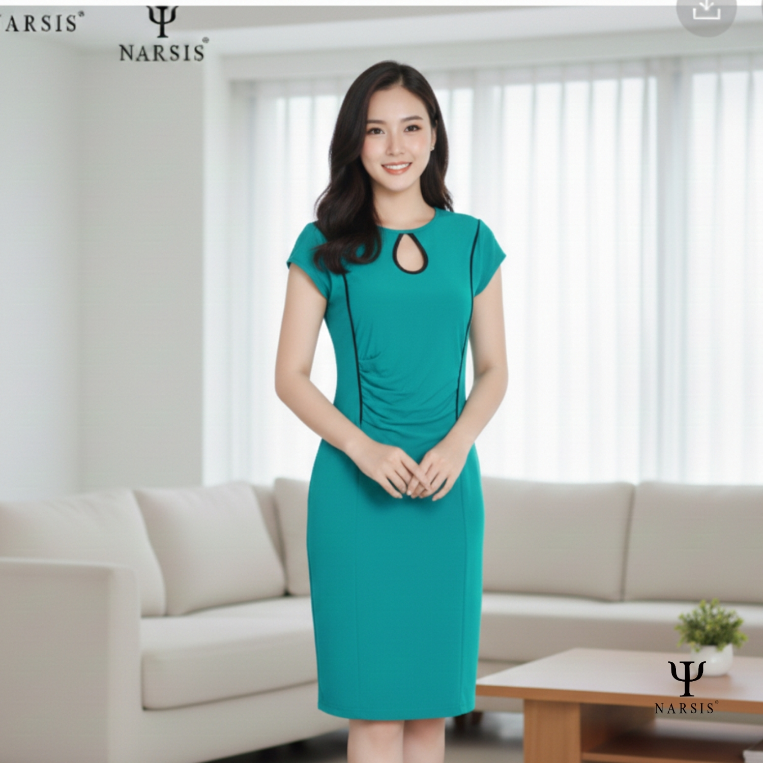 VÁY NỮ NEW1263A NARSIS CHẤT LIỆU THOÁNG MÁT, DỄ CHỊU, THOẢI MÁI CẢ NGÀY, DỄ VẬN ĐỘNG_thumbnail_5