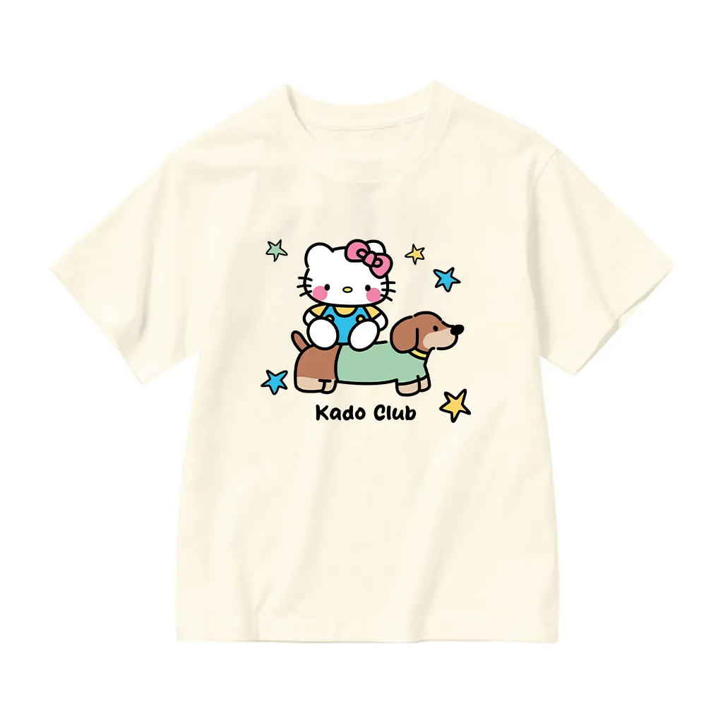 Áo thun kid Kado vải cotton cao cấp thoáng mát tay ngắn cổ tròn Kitty và cún in artwork 2882_thumbnail_13