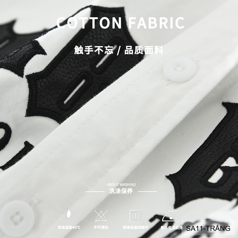 SA11 - Áo sơ mi nam dài tay họa tiết chữ phong cách Nhật Bản, chất cotton mềm mại, dáng rộng thoải mái_thumbnail_3