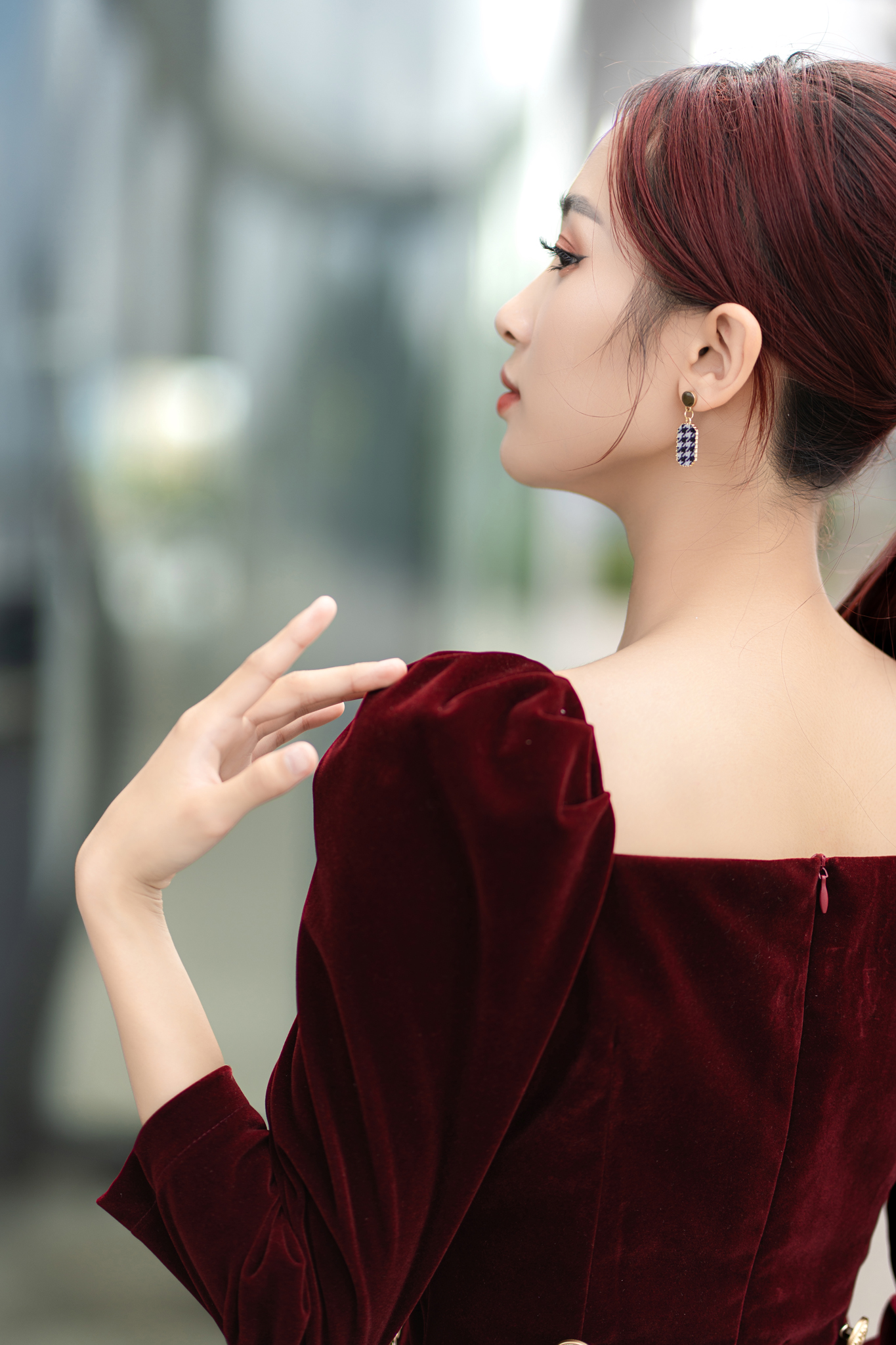 Đầm nhung nỉ màu mận- CHARLOTTE Dress_thumbnail_3