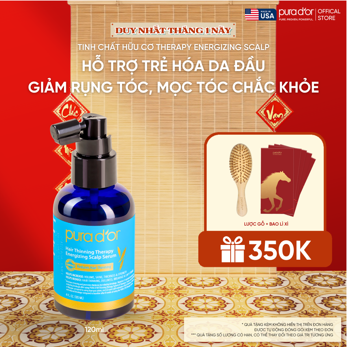 Tinh chất hữu cơ Therapy Energizing Scalp Giúp trẻ hóa da đầu - Giảm rụng tóc, mọc tóc chắc khỏe 120ml