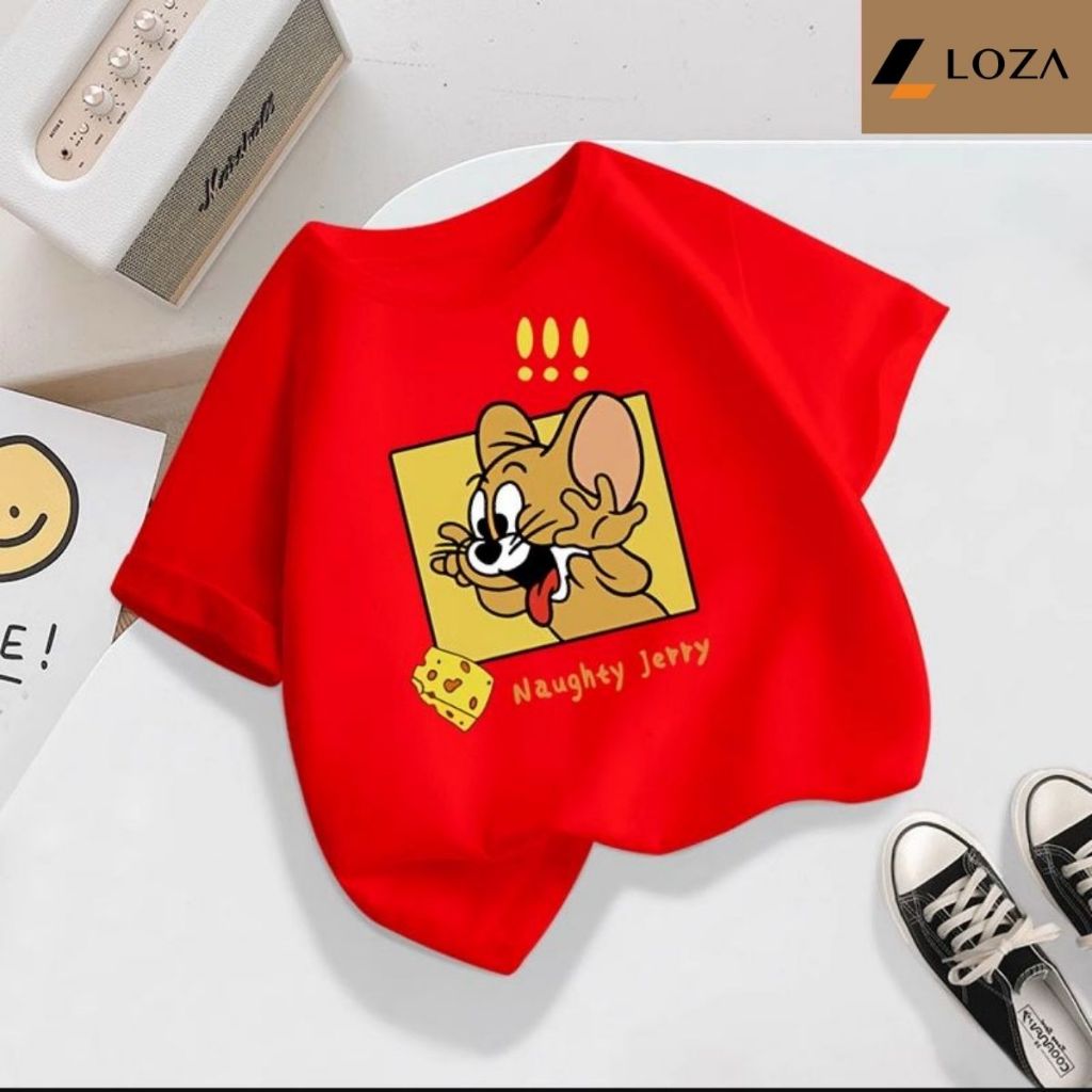 Áo phông trẻ em hình chuột Jerry cho bé trai và bé gái từ 15-42kg - Áo phông trẻ em Loza - AT2419_thumbnail_5