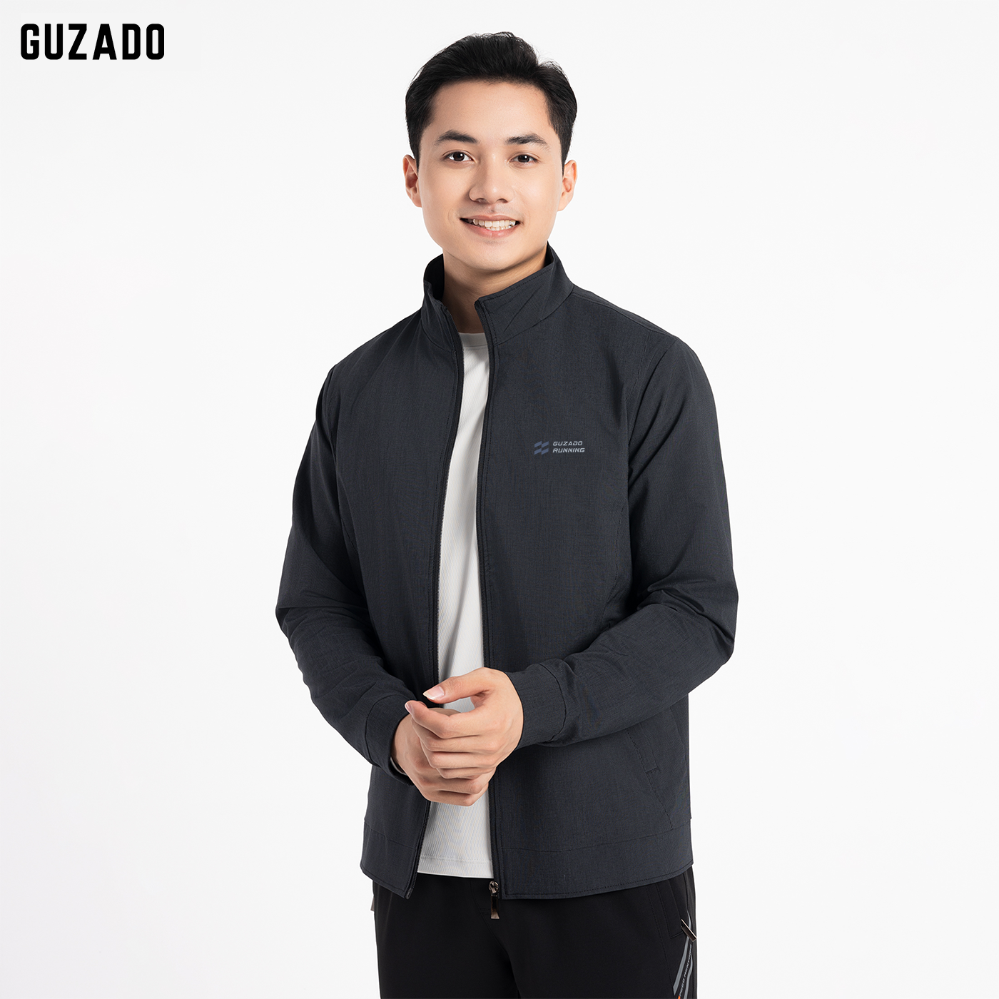 Áo Khoác Gió Nam GUZADO Bo Gấu Ống Tay Linh Hoạt, Chống Gió Tốt GAG04