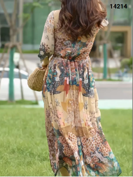 14214-Đầm voan xòe fom oversize tay lở in họa tiết (voan, lót)_thumbnail_2