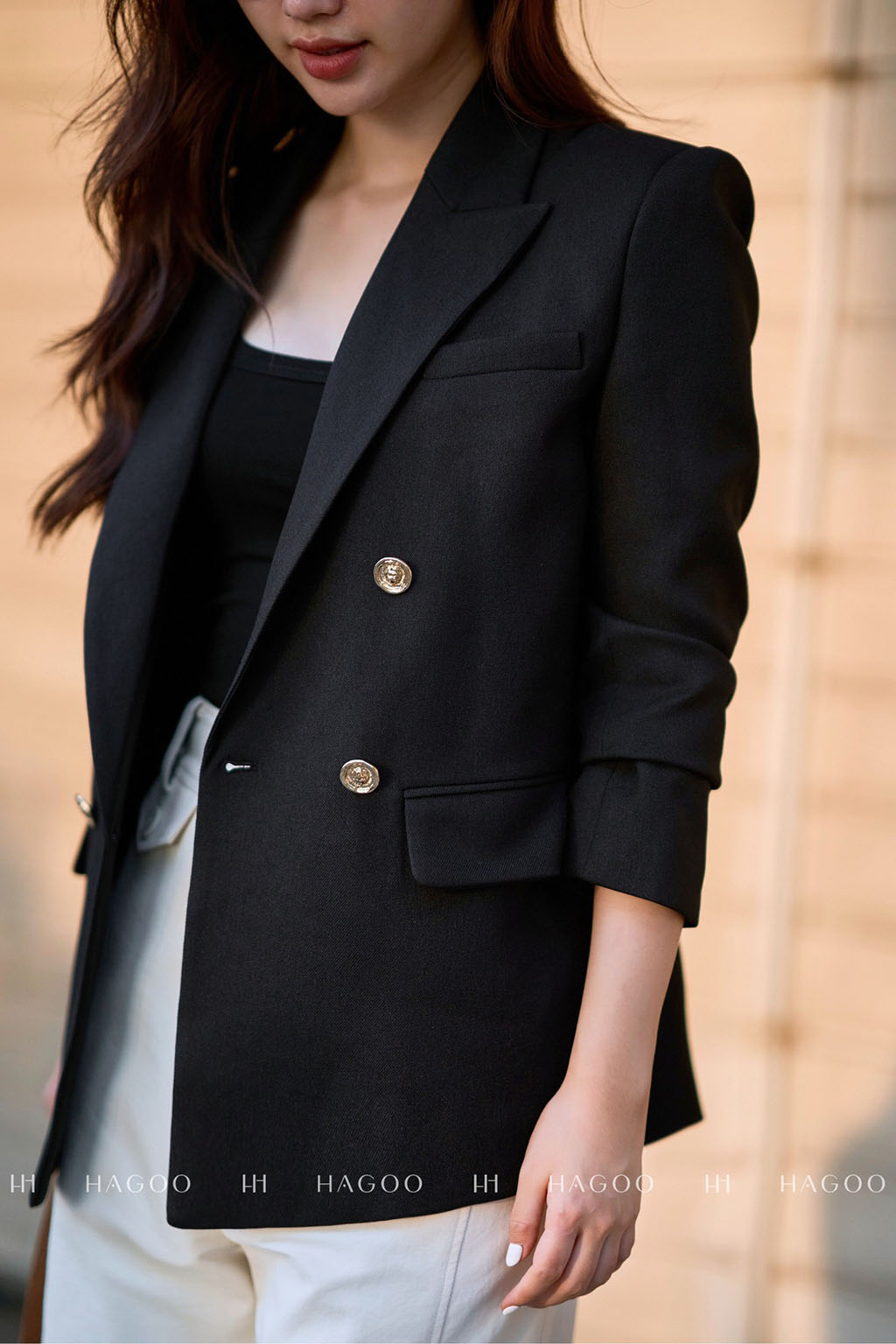 Blazer suông hai hàng khuy HAGOO_thumbnail_19