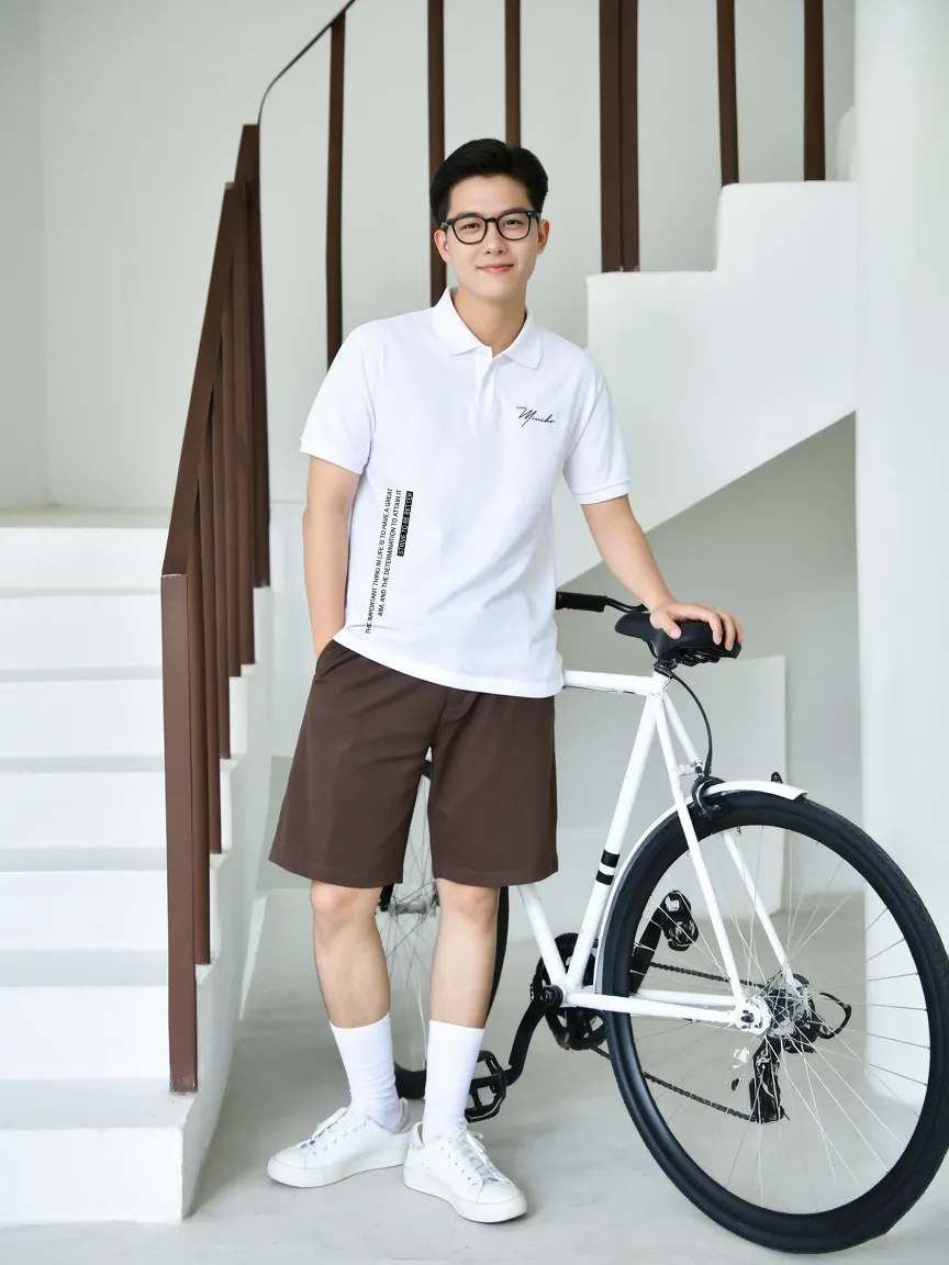 Áo polo nam form Regular PLCSD2457 Miucho Iconic tay ngắn vải cá sấu thoáng mát cổ trụ in typography_thumbnail_2