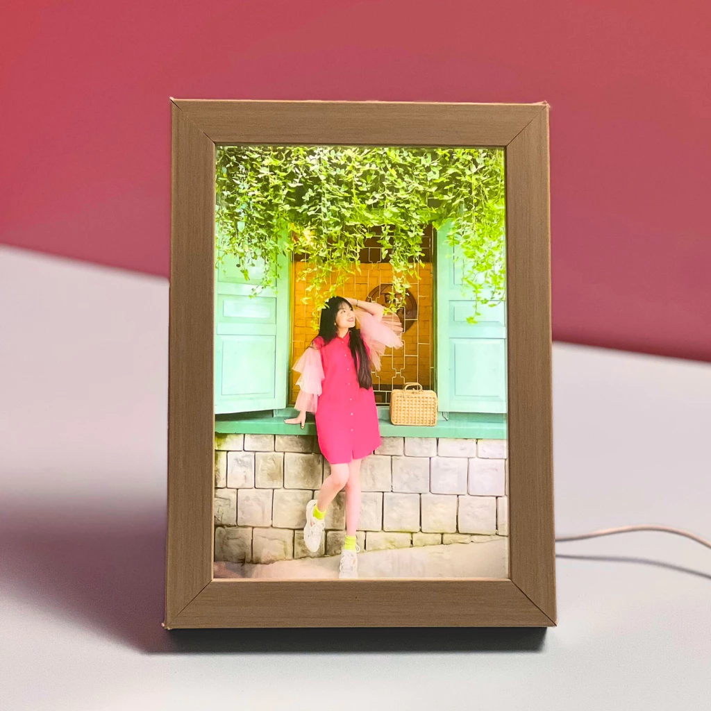 Khung ảnh gương hiện ảnh khi bật đèn in theo yêu cầu, đèn LED đổi màu phù hợp làm quà sinh nhật, bạn gái, quà Valentine_thumbnail_2