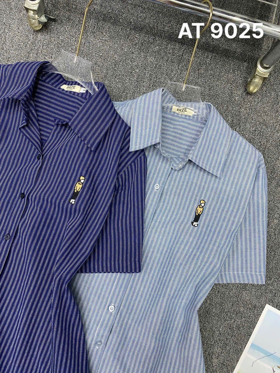 Áo sơ mi sọc tay ngắn bigsize AT9025 dành cho nàng mũm mĩm từ 55-90kg_thumbnail_8