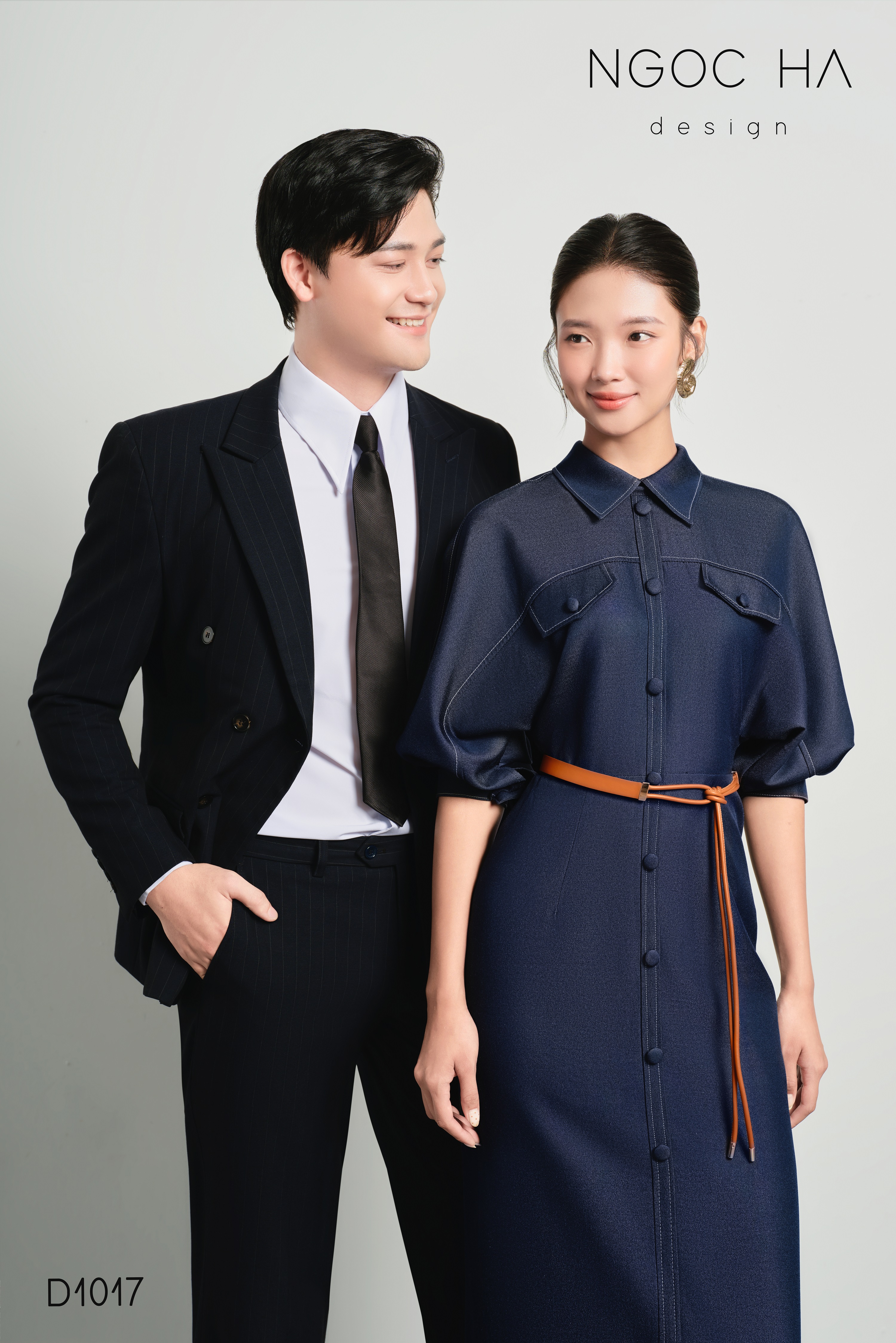 Charles Dress_ Đầm Bò Vai Rớt Màu Xanh D1017_thumbnail_1