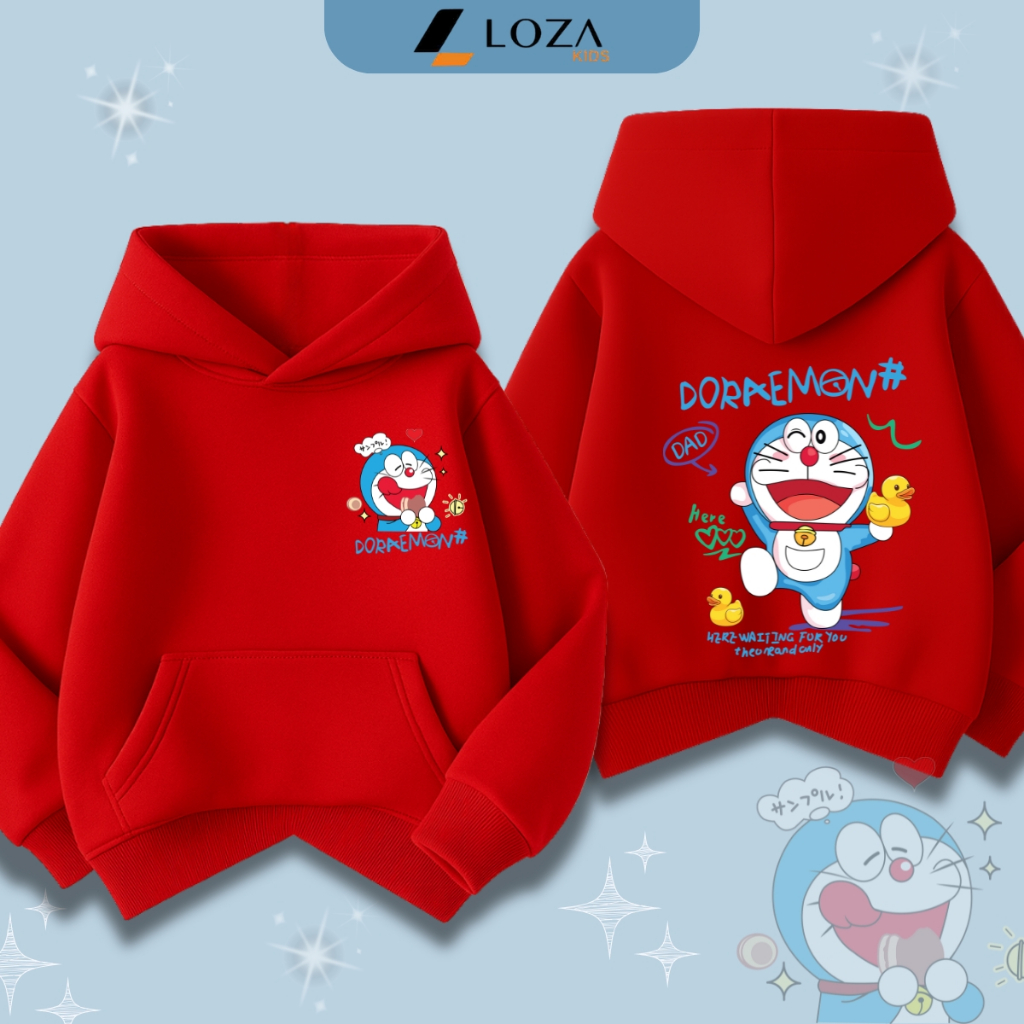 Áo nỉ hoodie bé trai in hình Doraemon - Loza Kids HN3391_thumbnail_2
