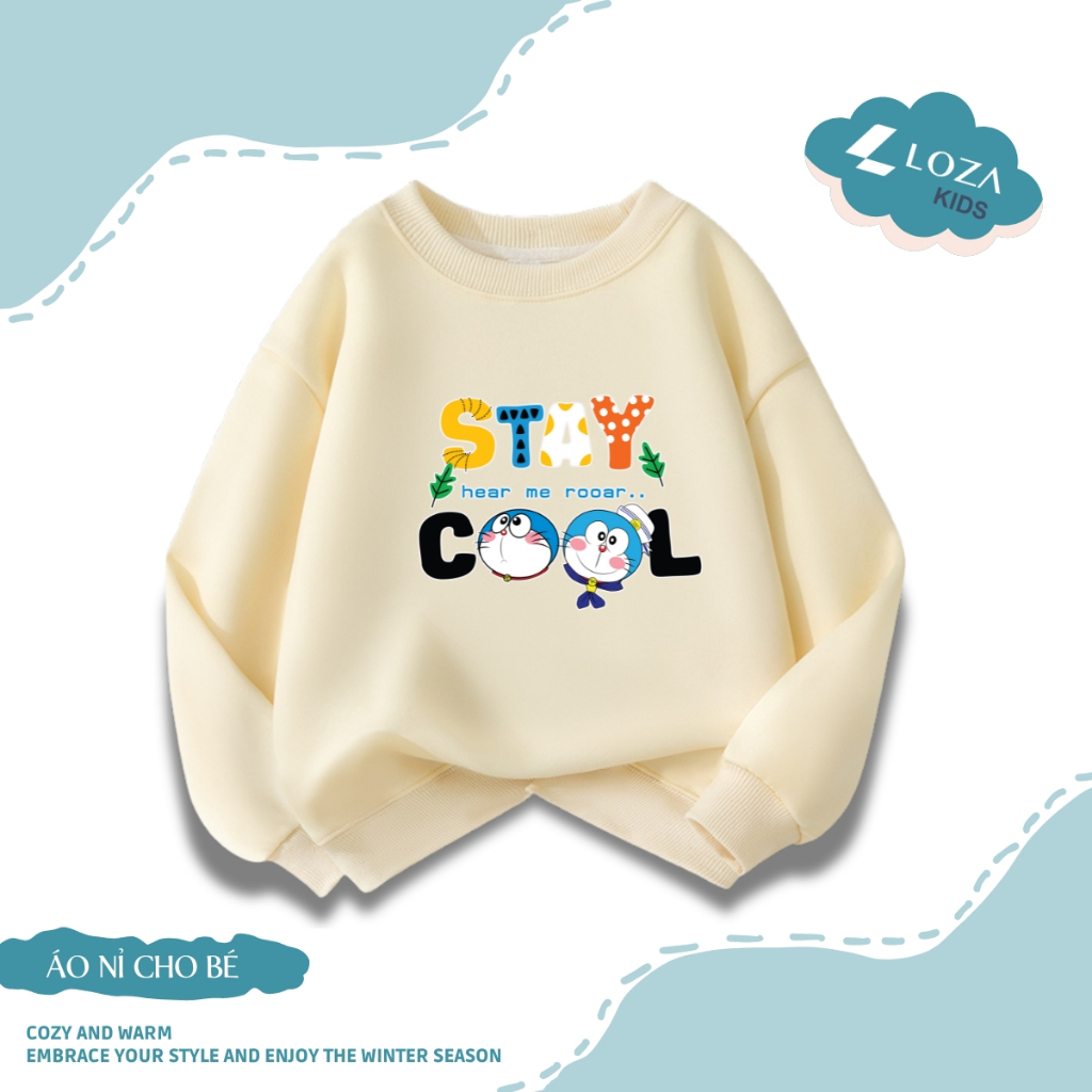 Áo nỉ sweater bé trai in hìnhDoraemon đáng yêu - Loza Kids IN012_thumbnail_4