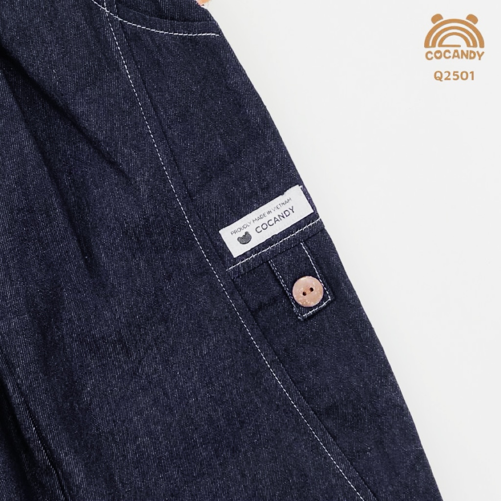 Quần dài Jean XĐẬM 2 ống phối dây cúc_thumbnail_3