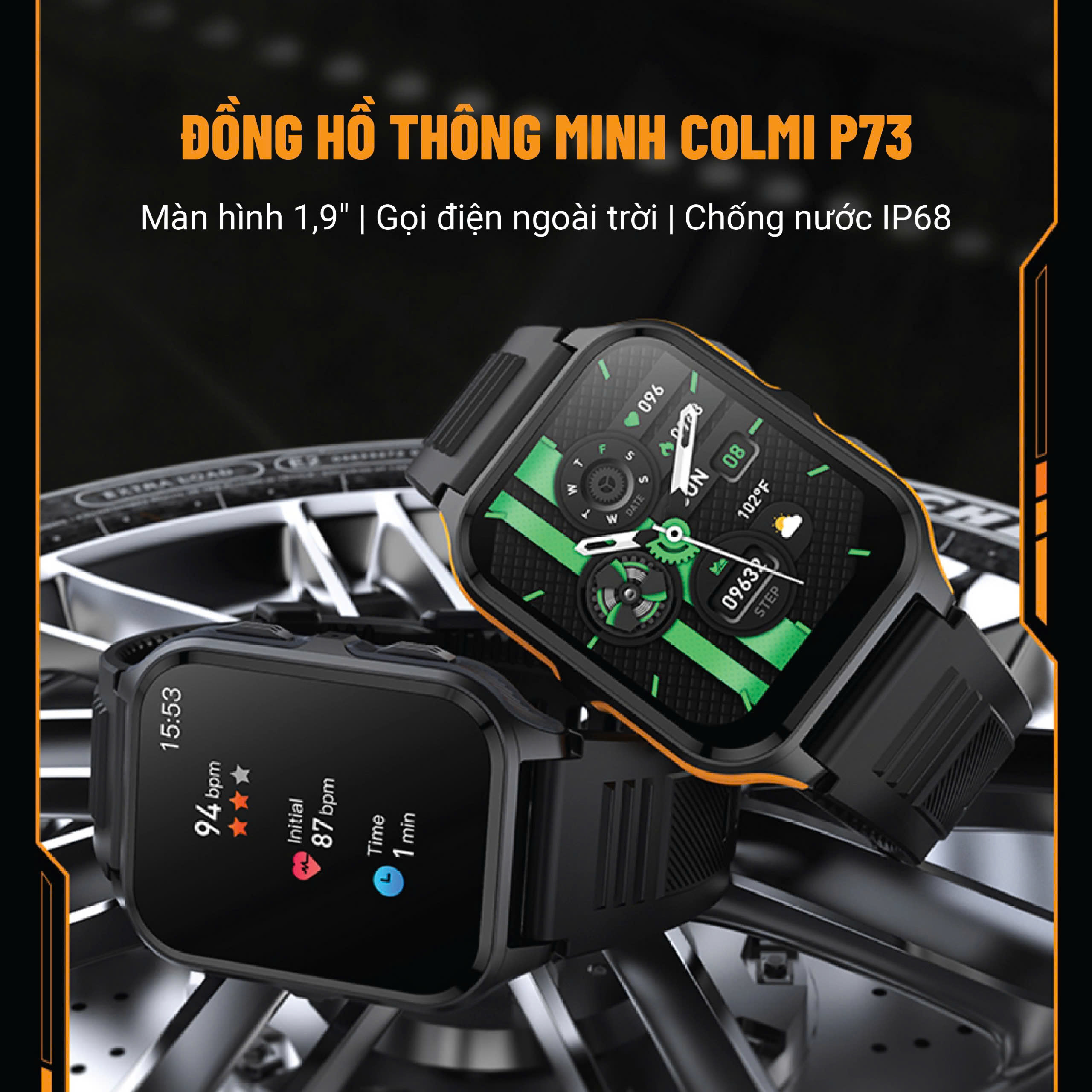 Đồng hồ thông minh Colmi Đen - P73