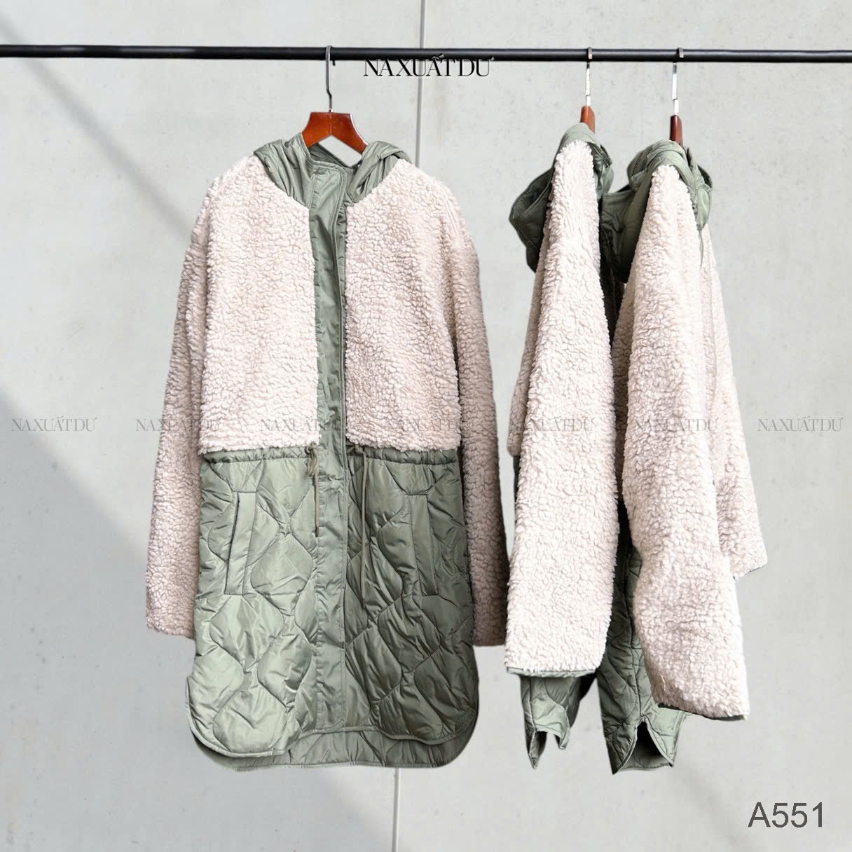Áo khoác phao phối lông -  A551 (SALE)_thumbnail_1
