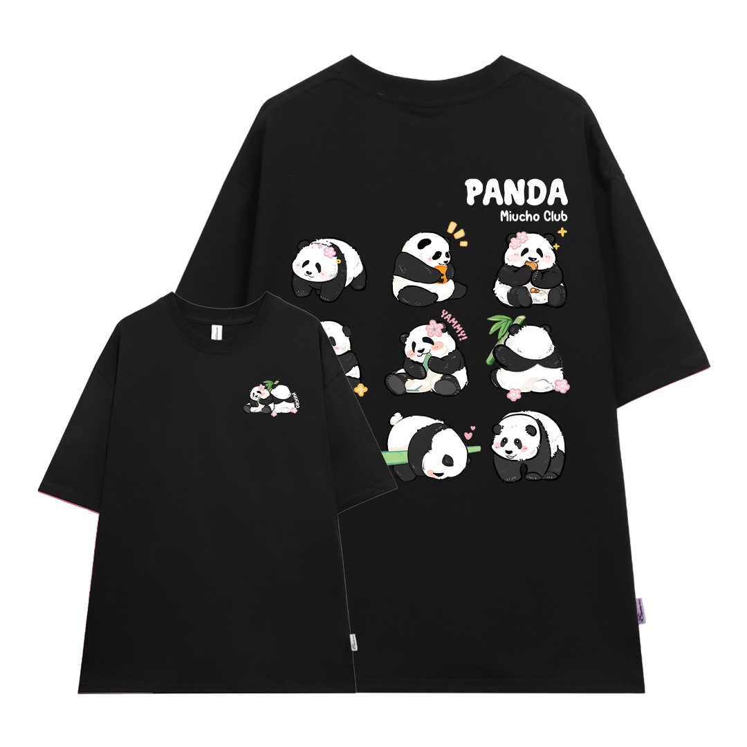 Áo thun Gấu trúc panda dễ thương form rộng local brand ATD1221 Miucho tay ngắn vải cotton thoáng mát cổ tròn in mix_thumbnail_6