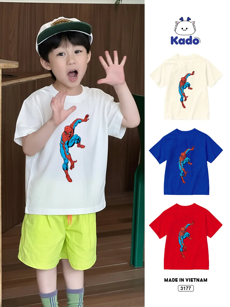 Áo thun bé trai Người Nhện Kado 3177