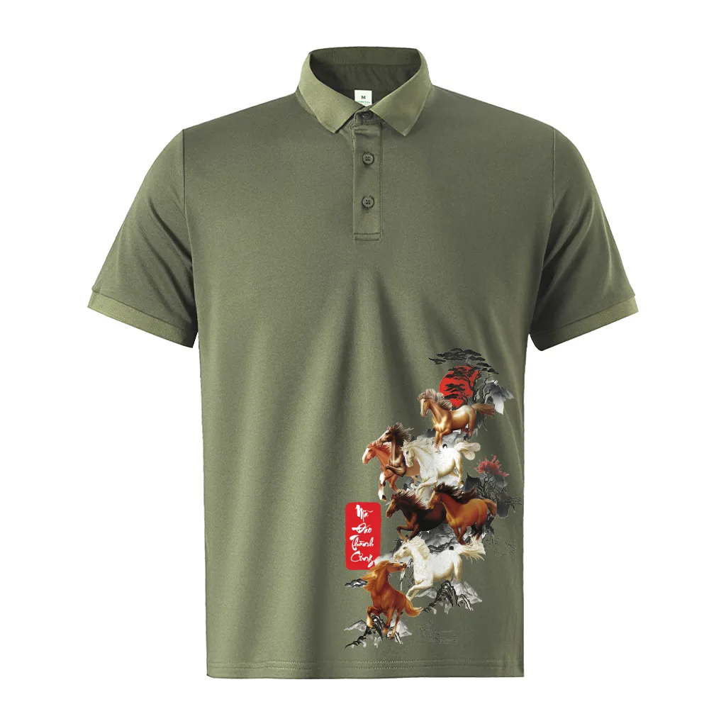 Áo polo Tết Bính Ngọ cá sấu Miucho Iconic tay ngắn cổ trụ form vừa vải poly thoáng mát 2996_thumbnail_9