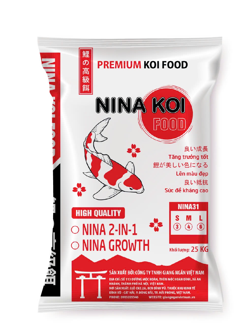 25 kg cám cá koi NinaKoi (31,5% PROTEIN) Nguyên khối có dầu_thumbnail_1
