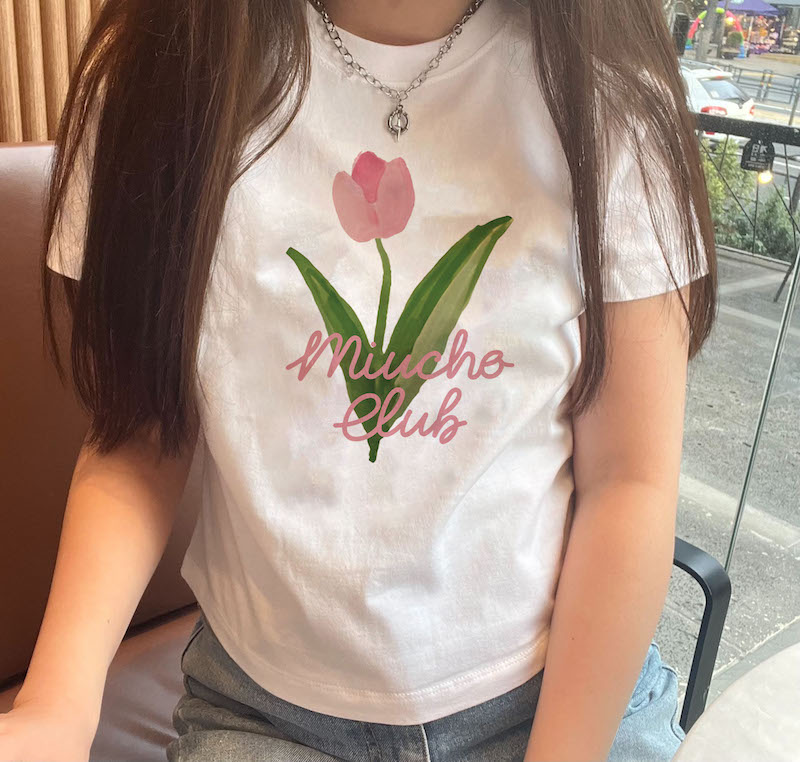 Áo baby tee hoa tuplip xinh xắn ABD306 Miucho cotton cổ tròn in graphic_thumbnail_18