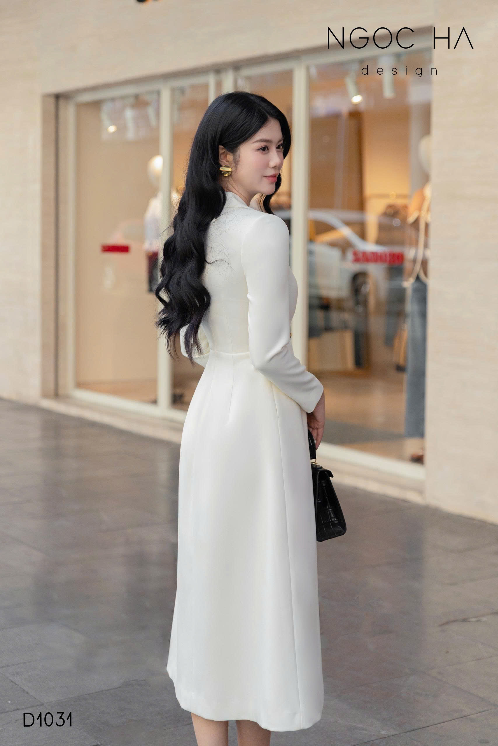Charlotte Dress_ Đầm Vest A Màu Kem D1031_thumbnail_4