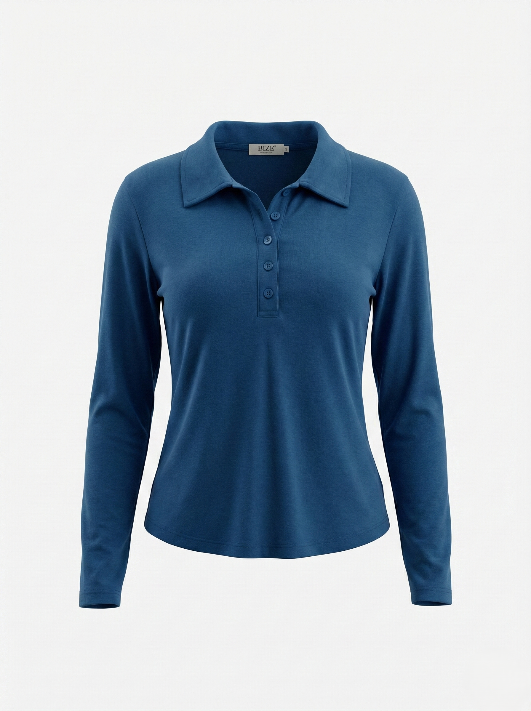 BIGIZE- Áo thun tay dài cổ bẻ T- AT9069