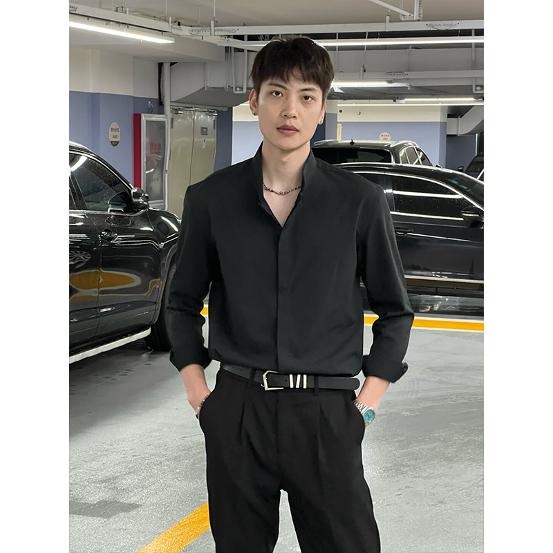 Áo Sơ Mi Nam Cổ Tàu Lịch Lãm_thumbnail_4