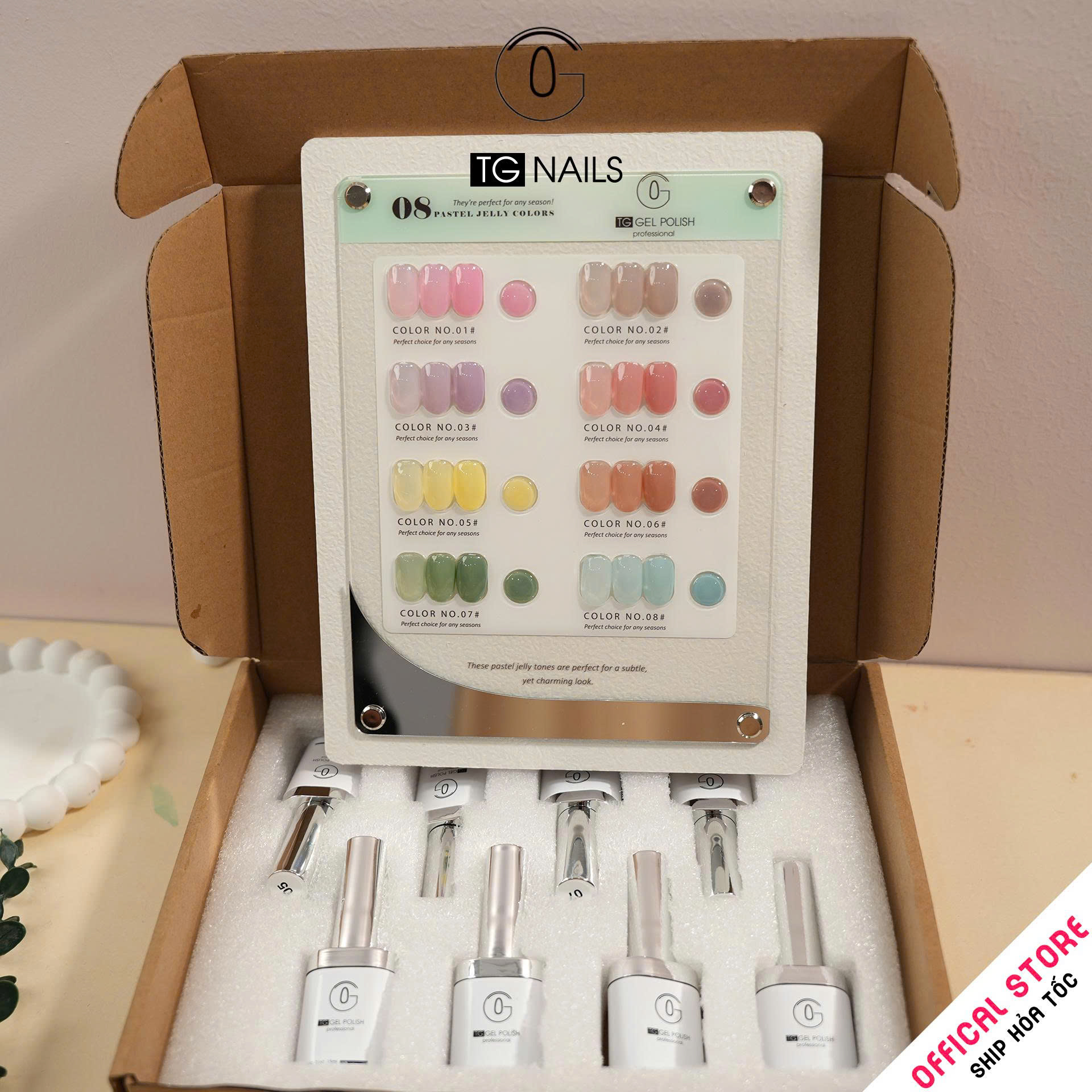 Combo sơn gel 8 màu Thạch Pastel kèm bảng màu_thumbnail_7