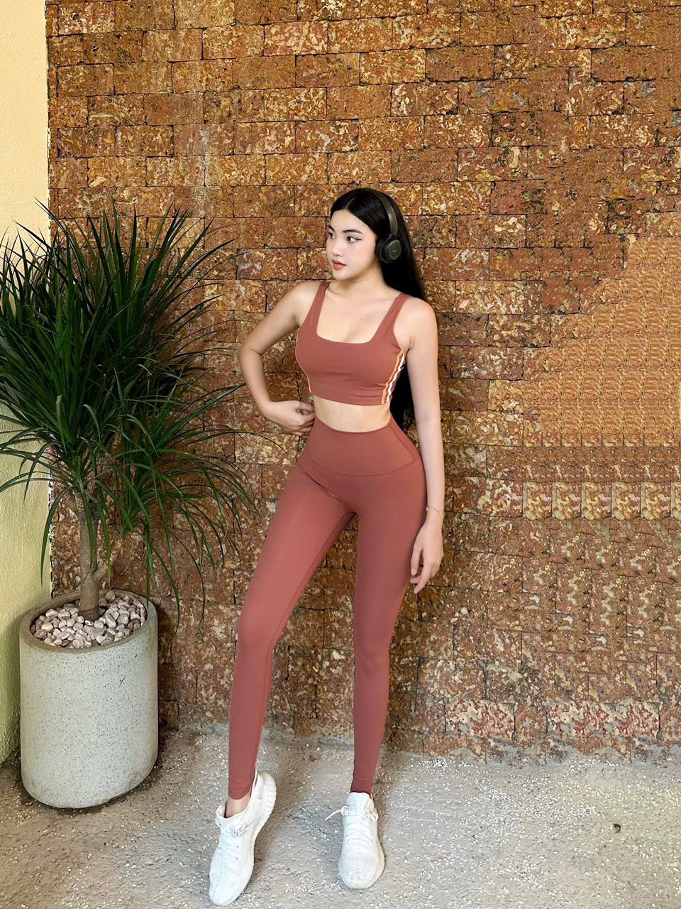 Bộ Quần Áo Thể Thao Tập Gym Yoga Nữ Dáng Dài Phối 3 Sọc Cá Tính_thumbnail_8