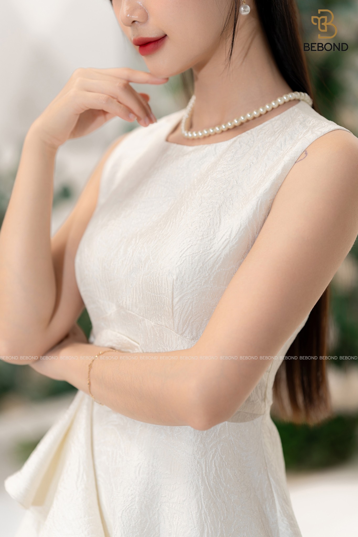 ĐẦM SÁT NÁCH PHỐI NƠ MÀU TRẮNG- MARY DRESS_thumbnail_6