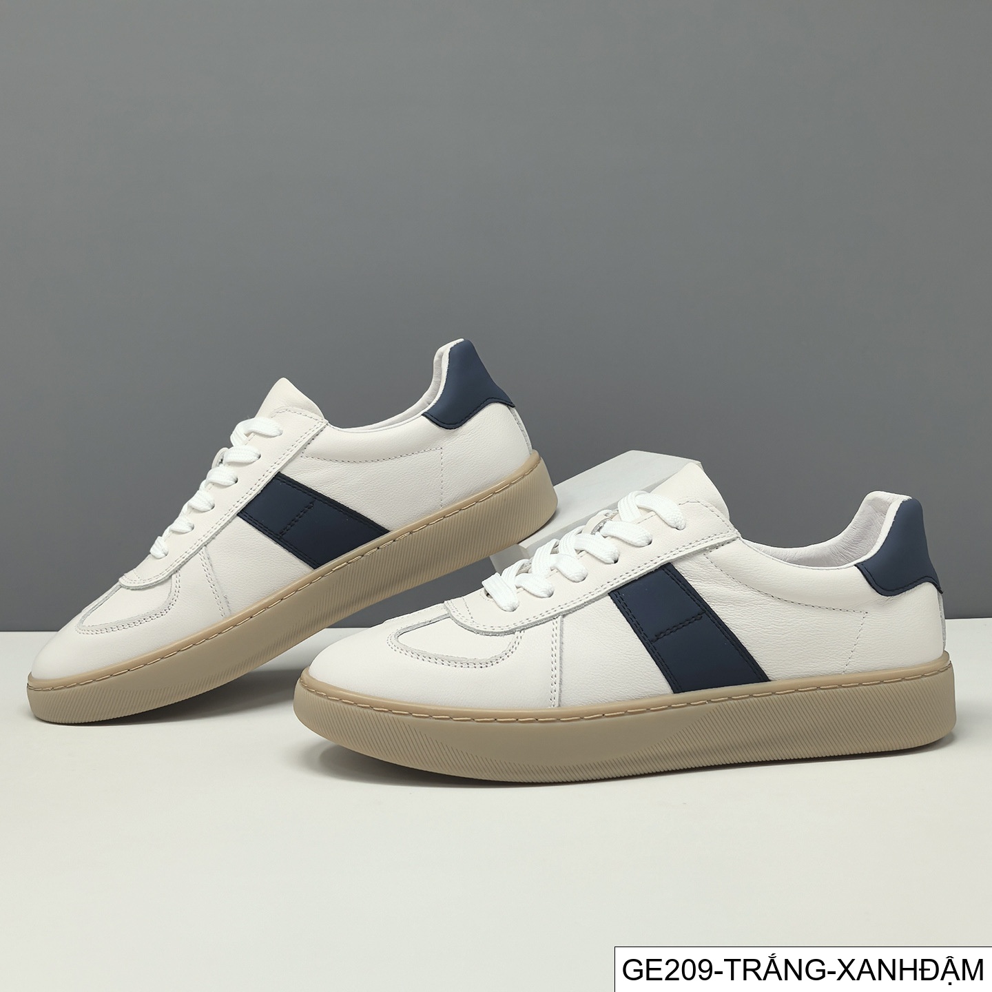 GE209 - Giày thường ngày màu khối da bò lớp một dành cho nam, giày hợp thời trang cao cấp đa năng, giày thể thao da thật Châu Âu, giày sang trọng nam dễ tiếp cận_thumbnail_11