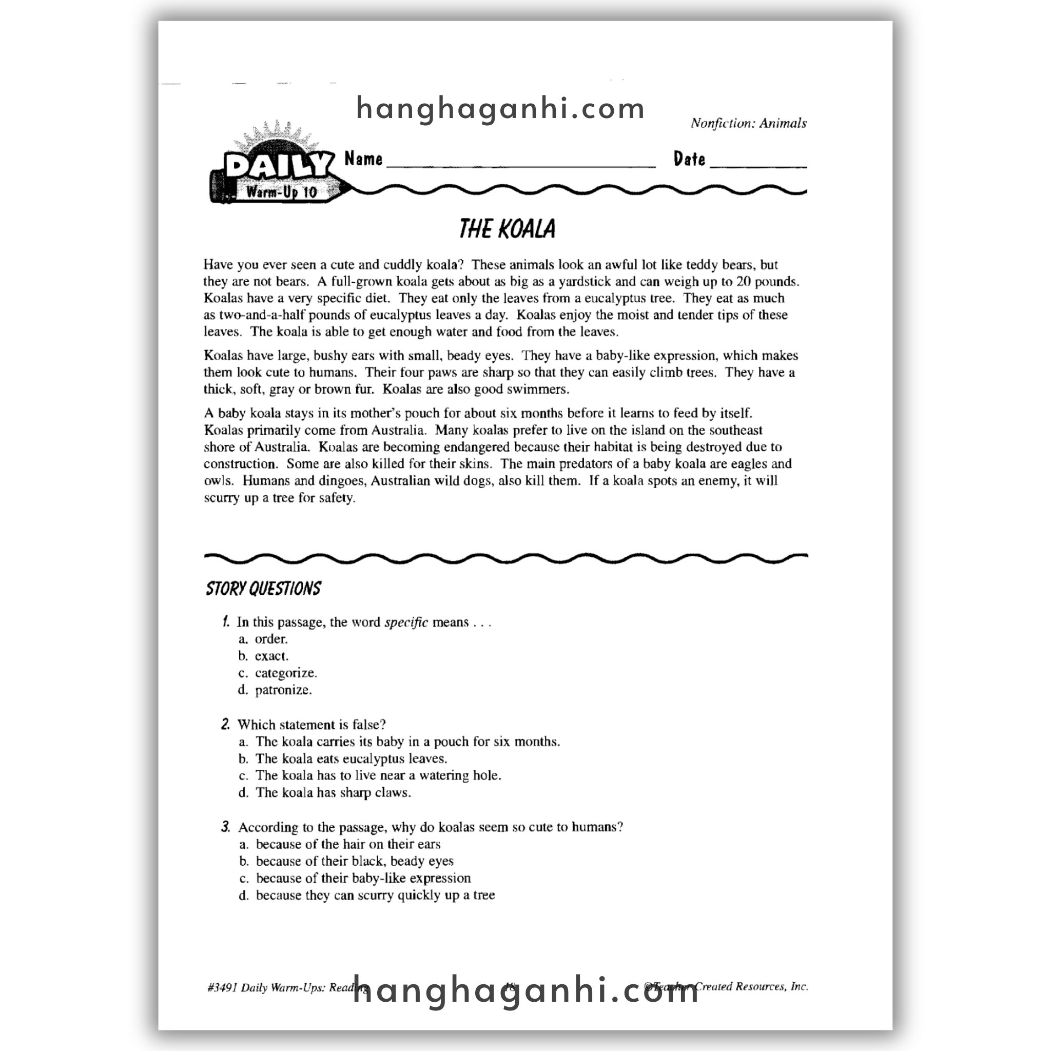 Sách Daily Warm Ups Reading Grade 5_thumbnail_2