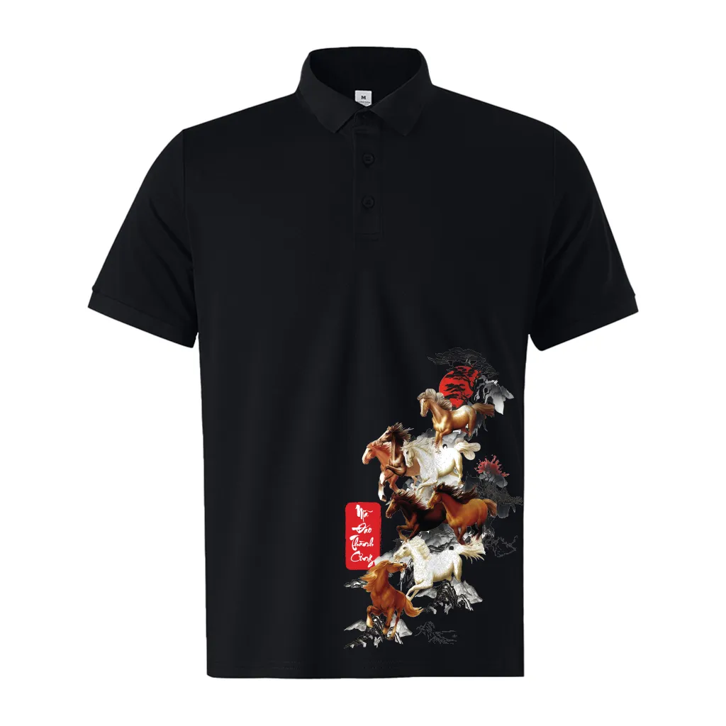 Áo polo Tết Bính Ngọ cá sấu Miucho Iconic tay ngắn cổ trụ form vừa vải poly thoáng mát 2996_thumbnail_7