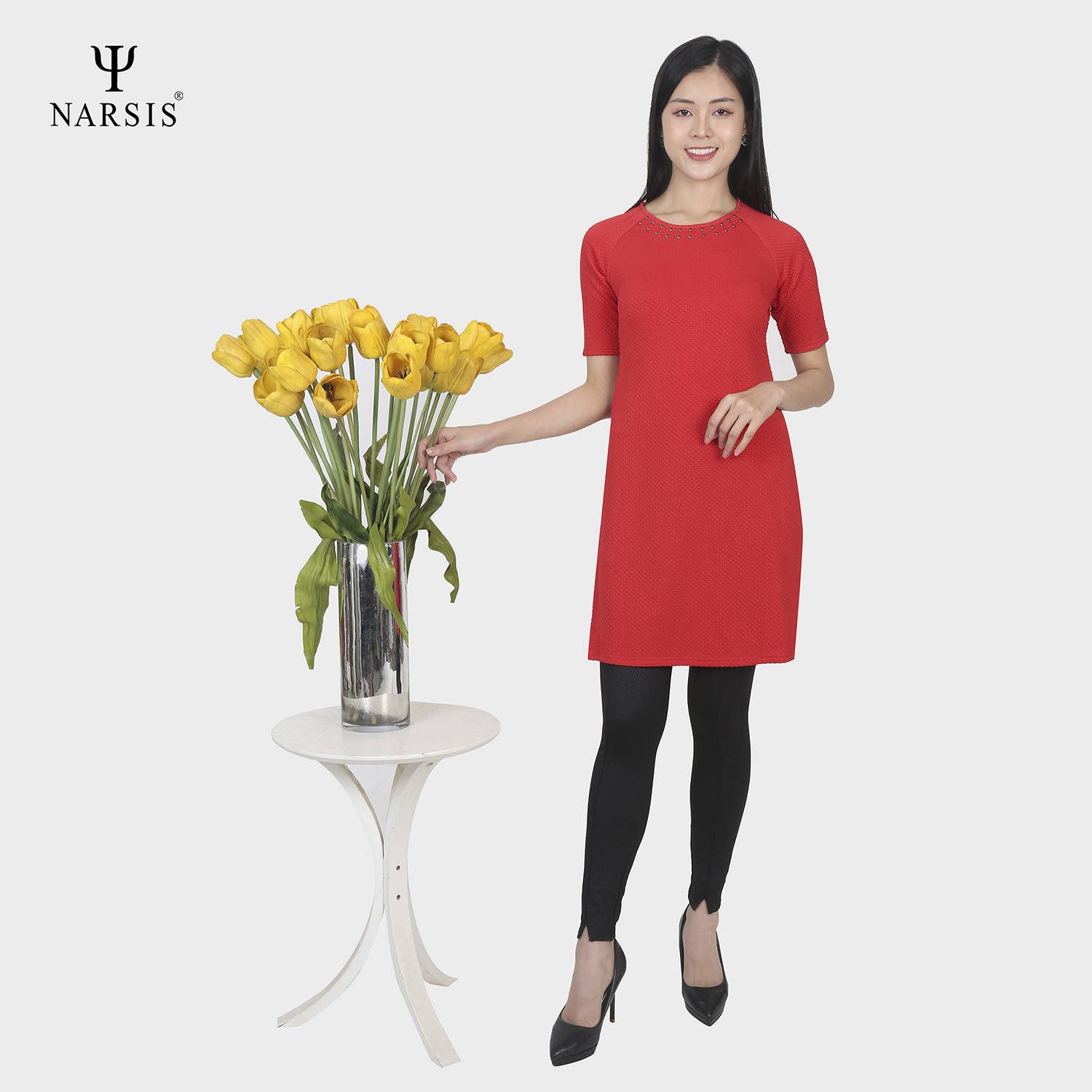 ÁO DÀI NỮ L7091 NARSIS CHẤT LIỆU THOÁNG MÁT, DỄ CHỊU, THOẢI MÁI CẢ NGÀY, DỄ VẬN ĐỘNG_thumbnail_2