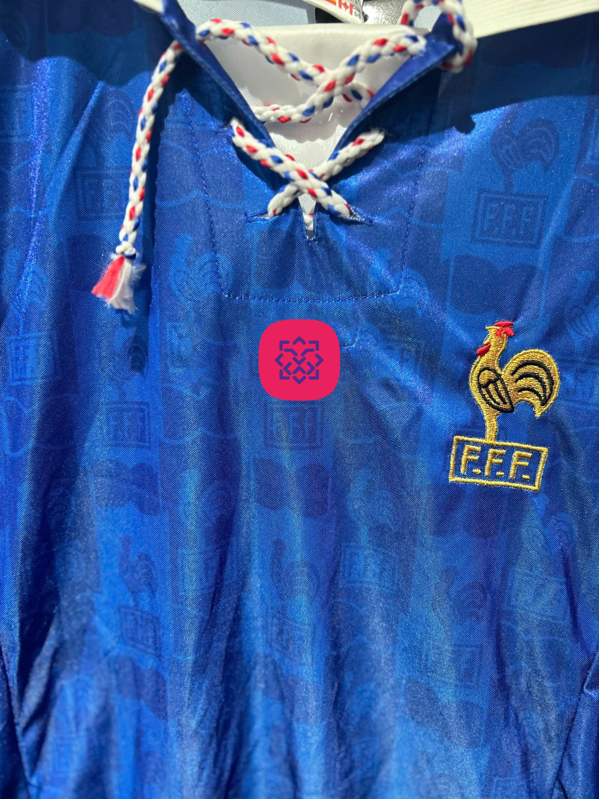 Áo Retro Pháp sân nhà xanh 1996_thumbnail_4