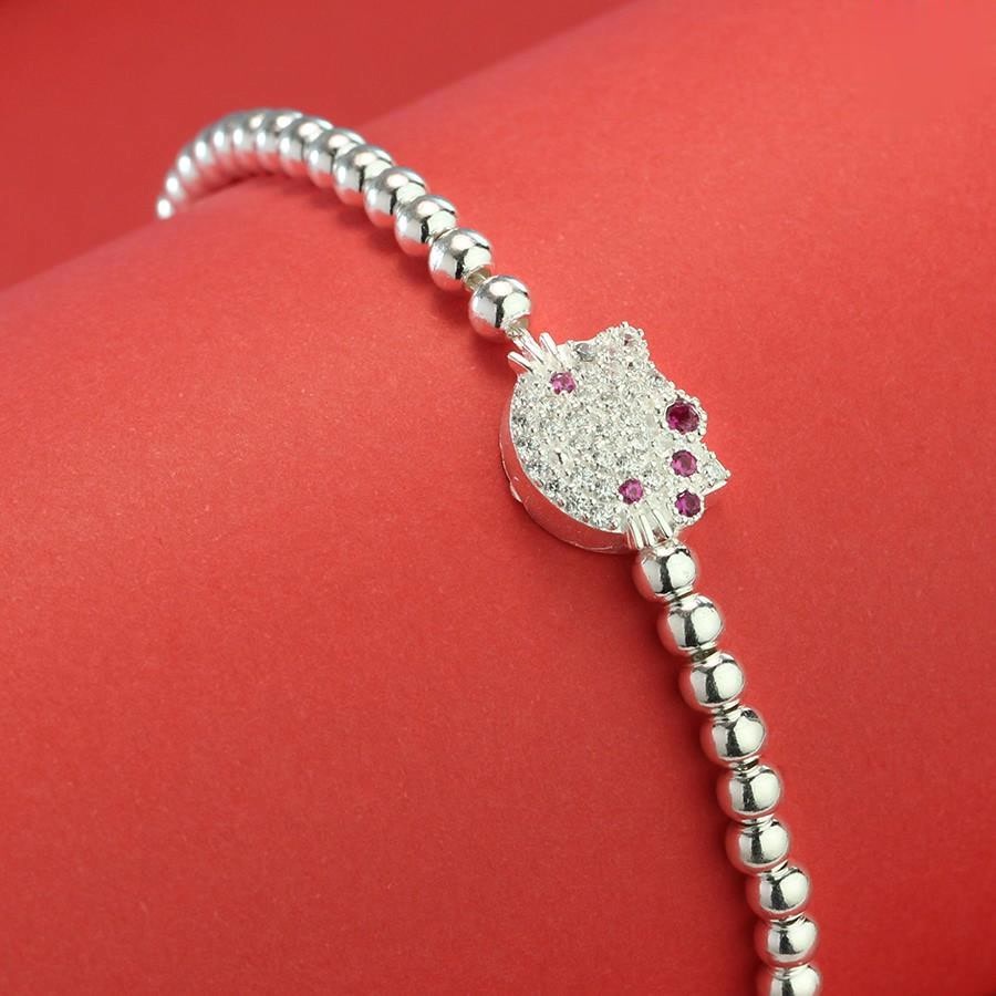 Vòng tay bạc cho bé gái hình Hello Kitty TS0478_thumbnail_2