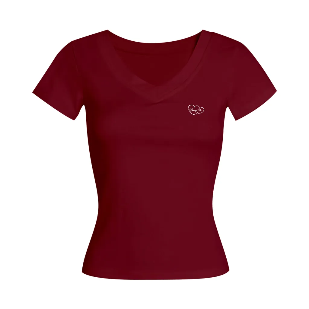 Áo thun cổ tim form ôm Miucho vải visco thoáng mát co giãn tôn dáng dễ phối đồ in mix 2727_thumbnail_12