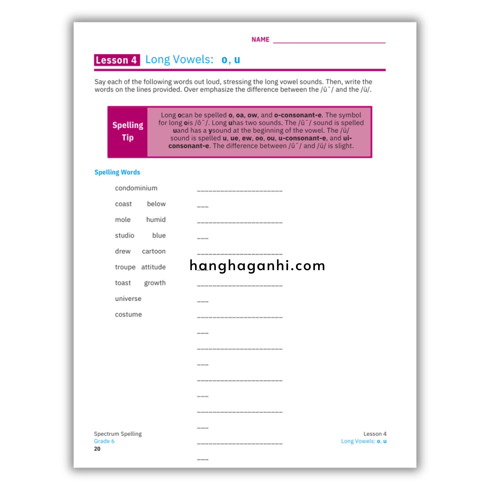 Sách Spectrum Spelling Workbook Grade 6_thumbnail_14