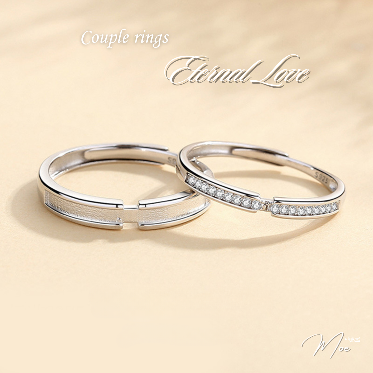 ĐN101-Nhẫn đôi vĩnh cửu Eternal Love Freesize