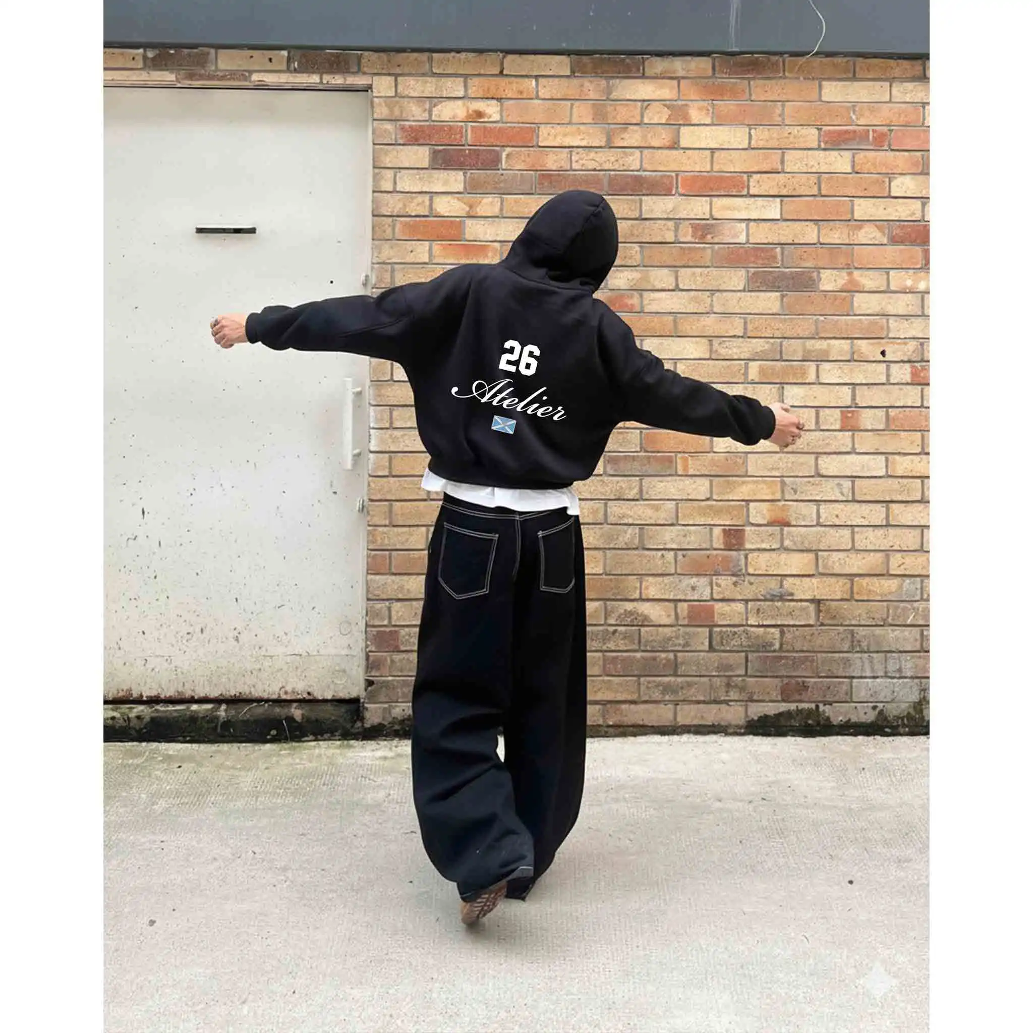 Áo hoodie zip boxy unisex Miucho Club nỉ 2 da mềm mại thoáng mát thấm hút tốt Atelier in mix 2726_thumbnail_4