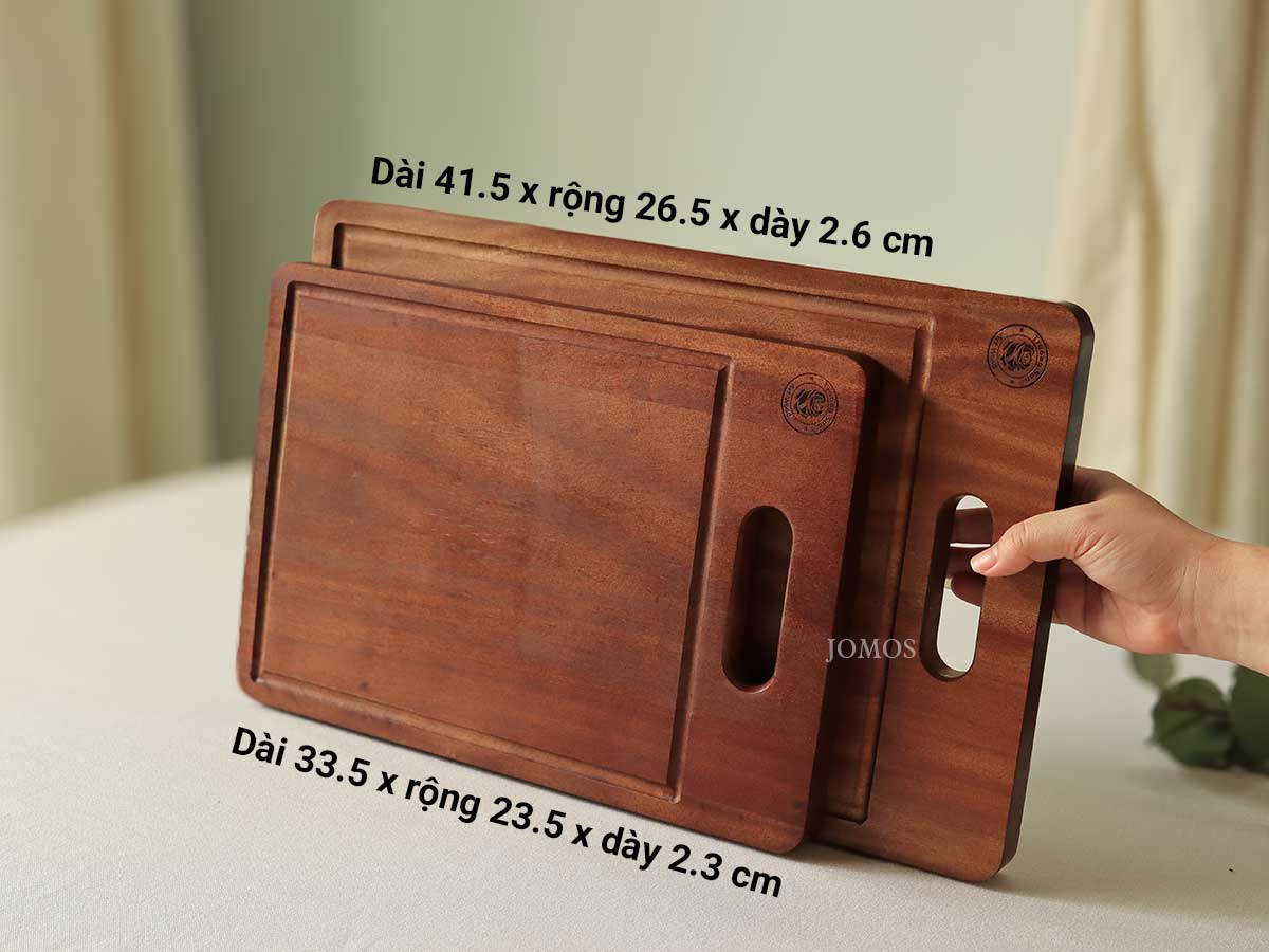 Thớt chặt xương gỗ xà cừ size 33cm J000372