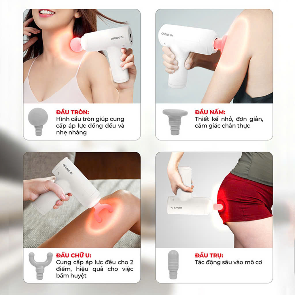 Súng Massage Choice.Dr DC-001 Với 4 Đầu Massage_thumbnail_5