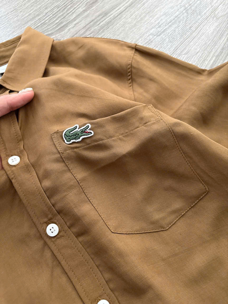 Áo somi tay dài cá sấu nâu_thumbnail_4