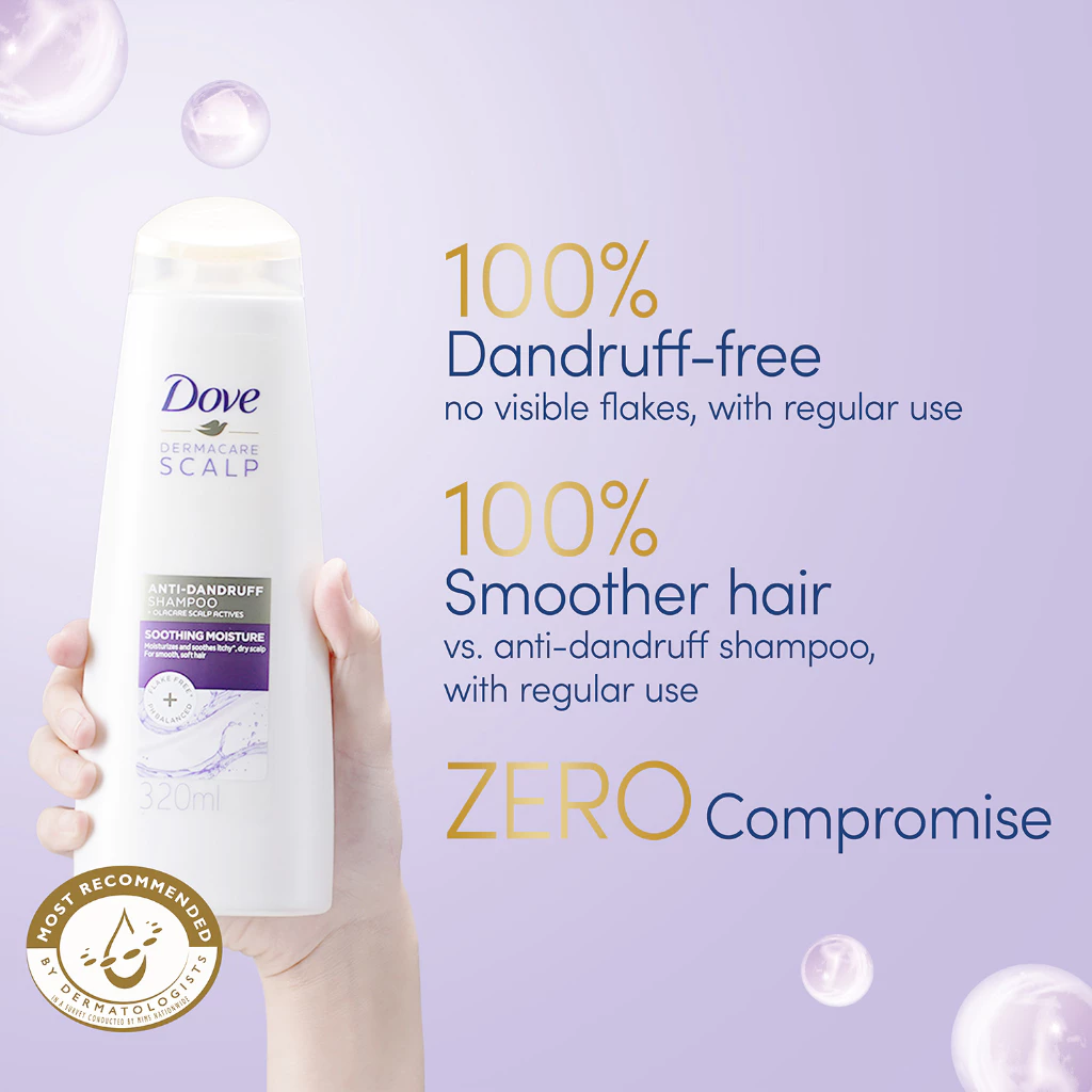 Dove Dermacare Scalp Soothing Moisture Anti-Dandruff Shampoo 320 ml_thumbnail_5