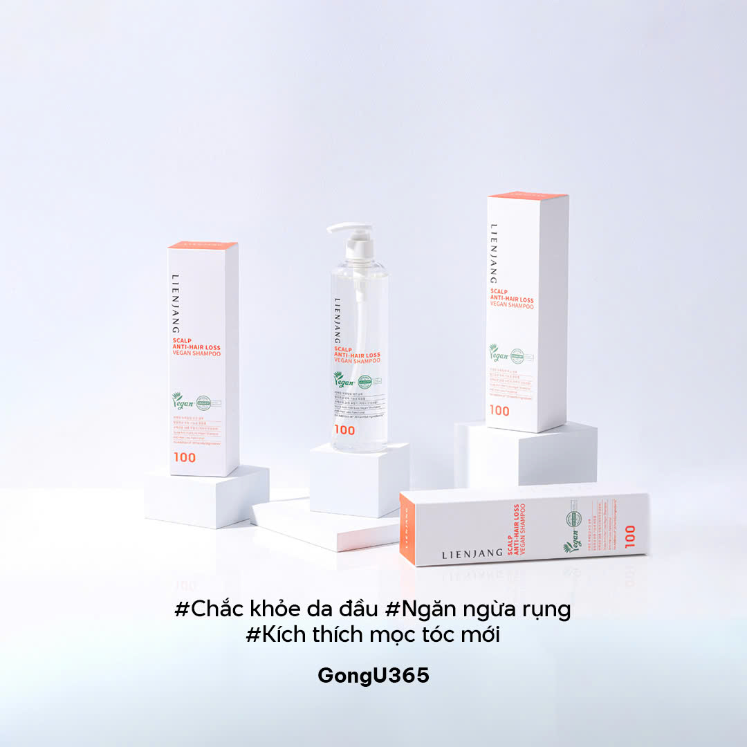 Lienjang Scalp Anti-Hair Loss Vegan Shampoo - Dầu Gội Giảm rụng tóc & Nuôi Dưỡng Tóc Mềm mượt - Cica-Exo - 400ml