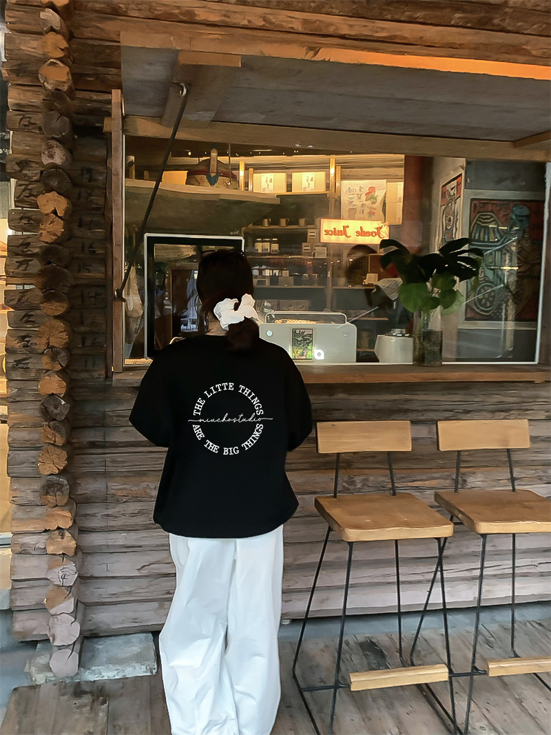 Áo sweater nữ form boxy 1907 Miucho cổ tròn vải nỉ bông 350 GSM in basic_thumbnail_2