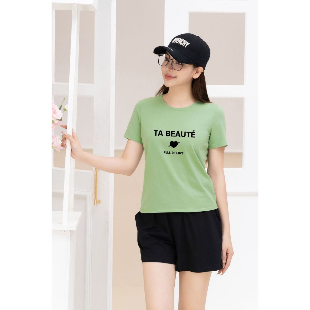 [Form Vừa] Quần áo mùa hè nữ in chữ BEAUTÉ - Đồ bộ thun nữ mặc nhà/đi chơi - LOZA VP39_thumbnail_6